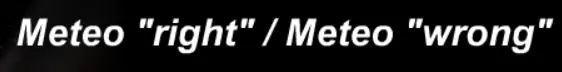 Meteo "right" / Meteo "Wrong" logo