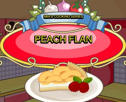 Mia Cooking Peach Flan logo