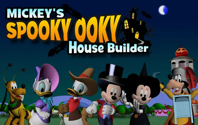 Mickey's Spooky Ooky House Builder logo