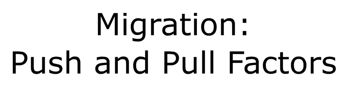 Migration: Push and Pull Factors logo