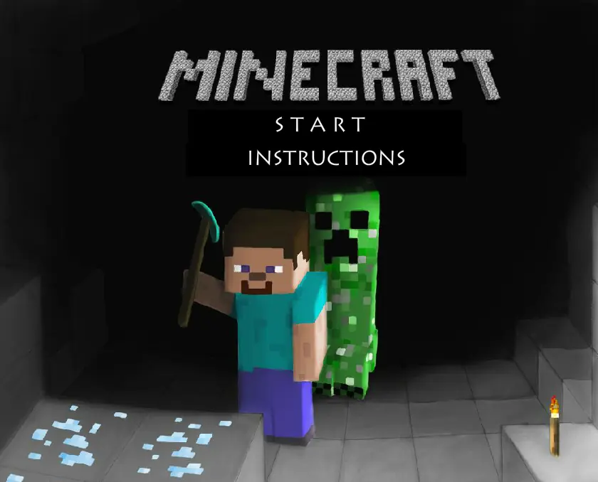 Minecraft Creeper Diamond Game logo