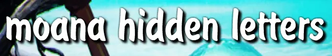 Moana Hidden Letters logo
