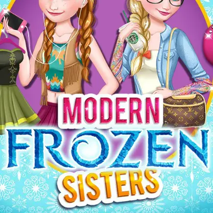 Modern Frozen Sisters logo