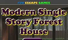 Modern Single Story Forest House logo