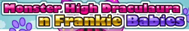 Monster High Draculaura N Frankie Babies logo