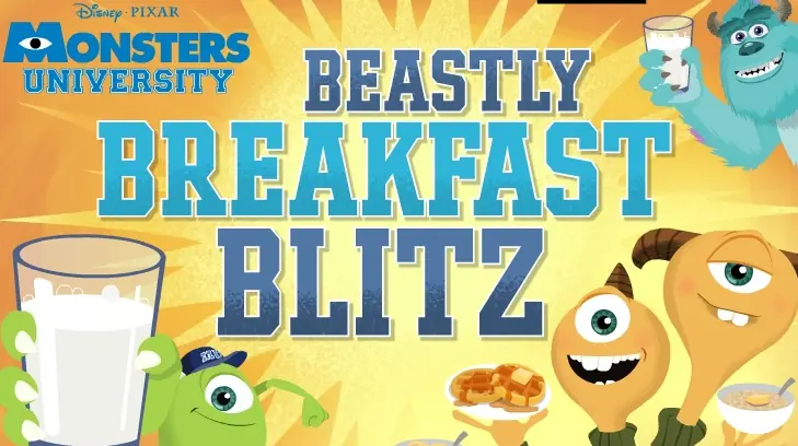 Monsters University: Beastly Breakfast Blitz logo