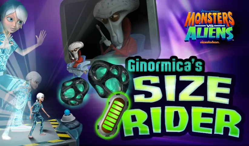 Monsters vs. Aliens: Ginormica's Size Rider logo