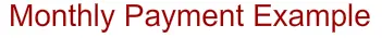 Monthly Payment Example logo