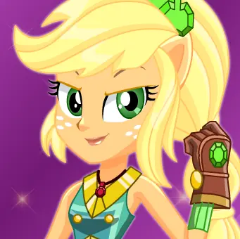 My Little Pony Equestria Girls: Legend of Everfree - Crystal Guardian Applejack Dress Up logo