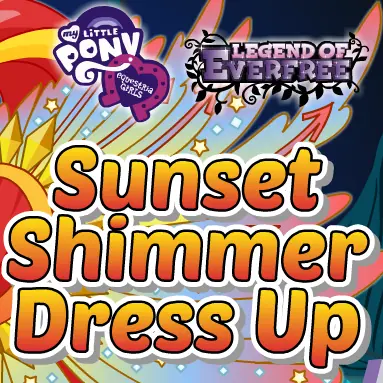My Little Pony Equestria Girls Legend of Everfree Sunset Shimmer Dress Up logo