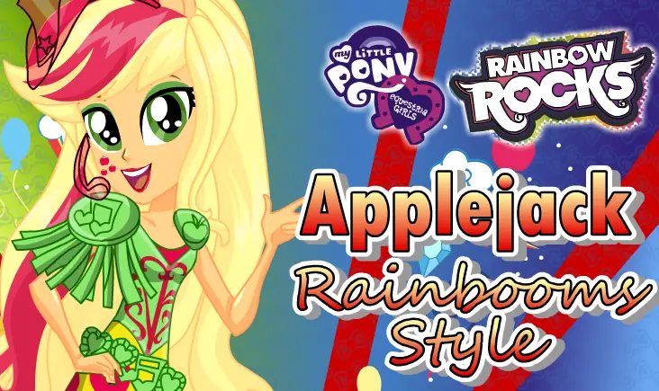 My Little Pony Equestria Girls: Rainbow Rocks - Applejack Rainbooms Style logo