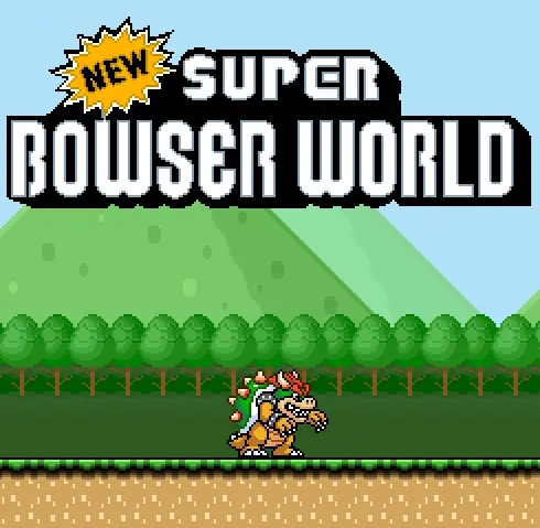 New Super Bowser World logo