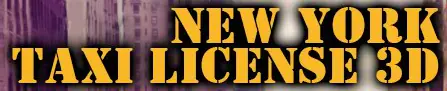 New York Taxi License 3D logo