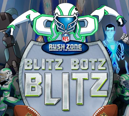 NFL Rush Zone Season of the Guardians: Blitz Botz Blitz logo