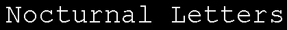 Nocturnal Letters logo