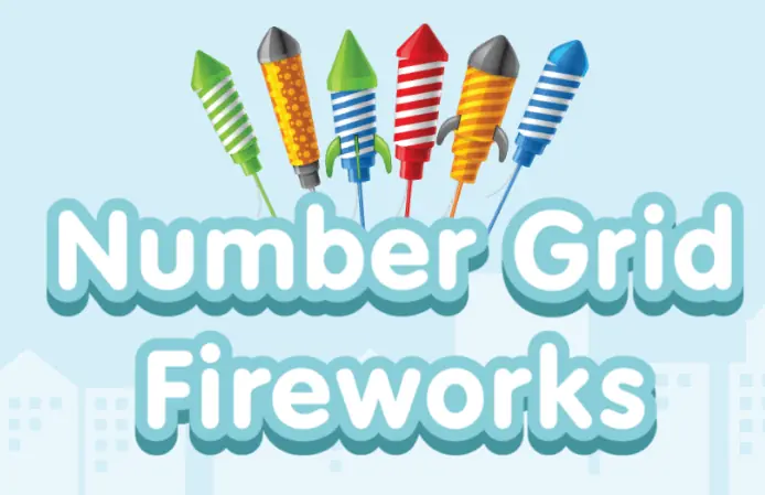 Number Grid Fireworks logo