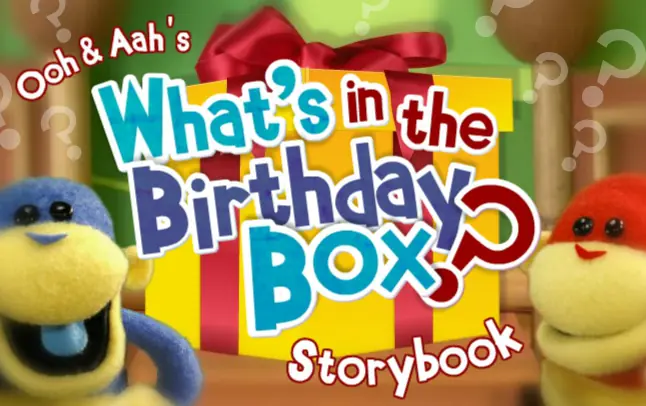 Ooh & Aah's What's in the Birthday Box? Storybook logo