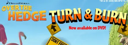 Over the Hedge: Turn & Burn logo