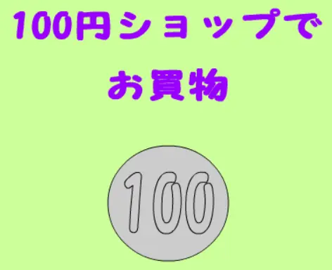 100円ショップでお買物 logo