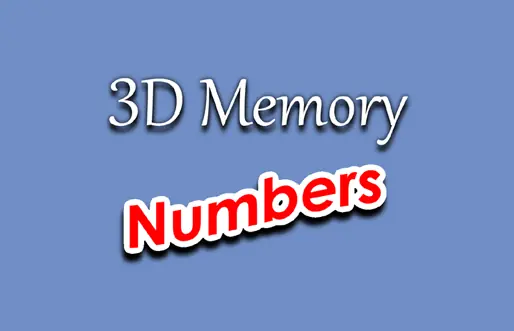 3D Memory: Numbers logo