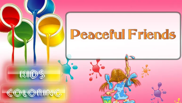 Peaceful Friends Kids Coloring logo