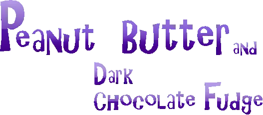 Peanut Butter and Dark Chocolate Fudge logo