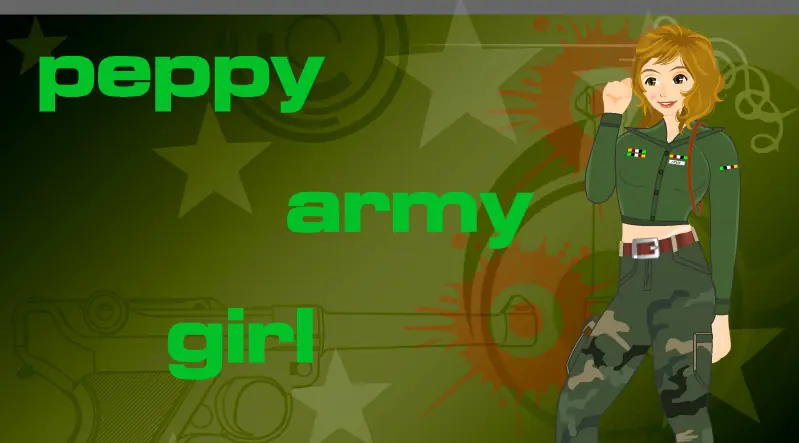 Peppy Army Girl logo