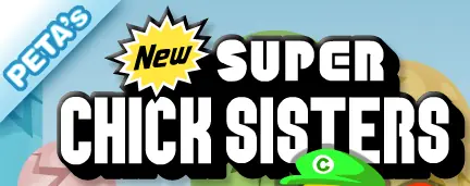 PETA's New Super Chick Sisters logo