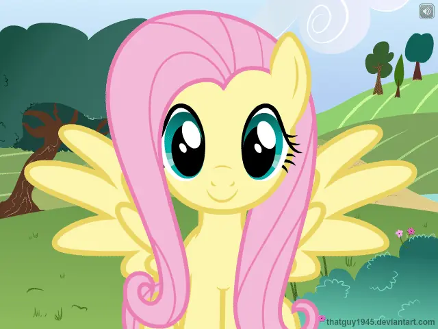 Petting Fluttershy: Interactive logo