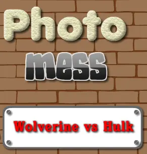 Photo Mess Wolverine vs Hulk logo
