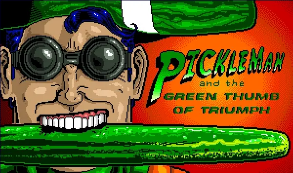 PickleMan and the Green Thumb of Triumph logo