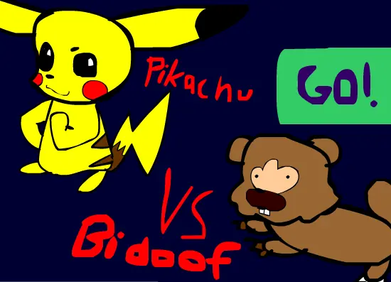Pikachu vs Bidoof logo