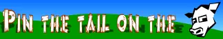 Pin the Tail on the 'Cow' logo
