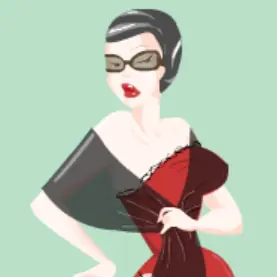 PIN-UP Flash dress up doll logo