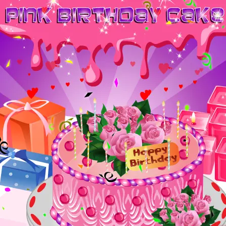 Pink Birthday Cake logo