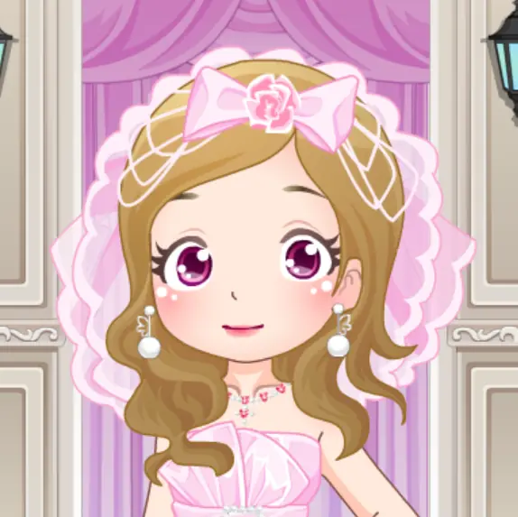 Pink Bride Dress Up Game logo