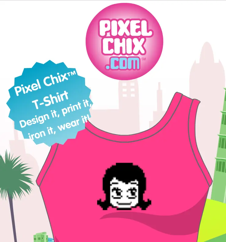 Pixel Chix: Make a TShirt logo
