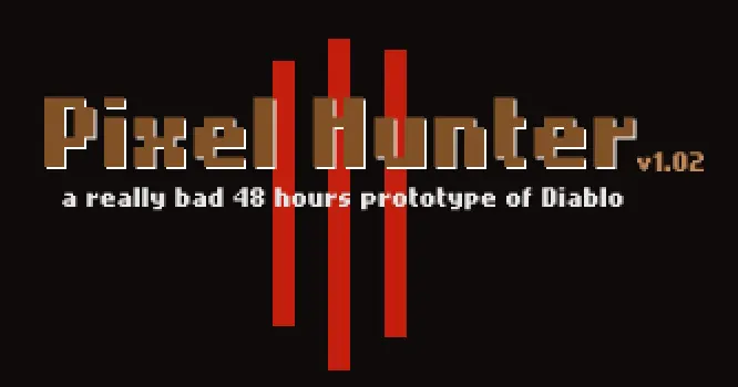 Pixel Hunter - A really bad 48 prototype of Diablo logo