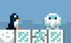 Plummeting Pixel Penguin logo