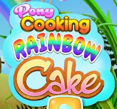Pony Cooking Rainbow Cake logo