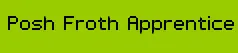 Posh Froth Apprentice logo