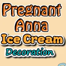 Pregnant Anna Ice Cream Decoration logo