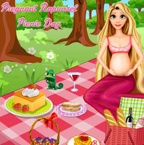 Pregnant Rapunzel Picnic Day logo