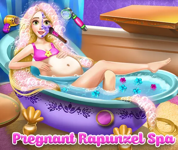 Pregnant Rapunzel Spa logo