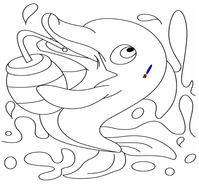 Prettily Dolphin Coloring logo