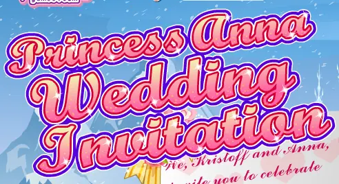 Princess Anna Wedding Invitation logo