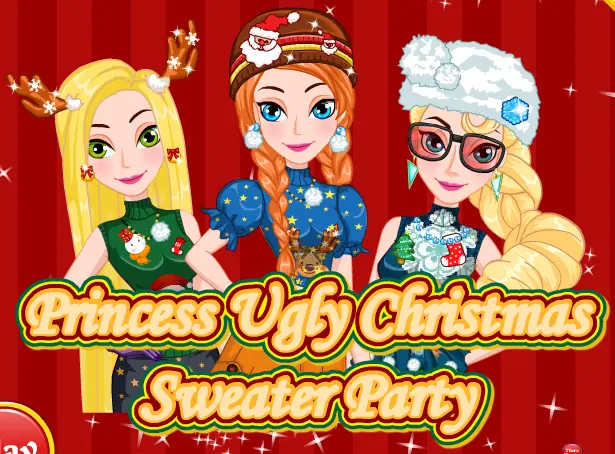 Princess Ugly Christmas Sweater Party logo