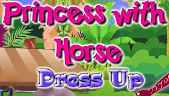 Princess With Horse Dress Up logo