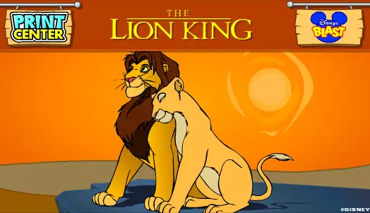 Print Center: The Lion King logo
