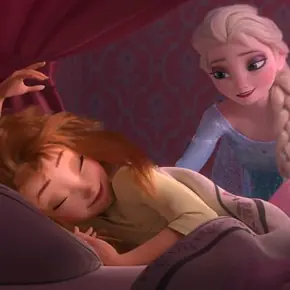 Puzzle: Buenos Dias Anna Frozen Fever logo